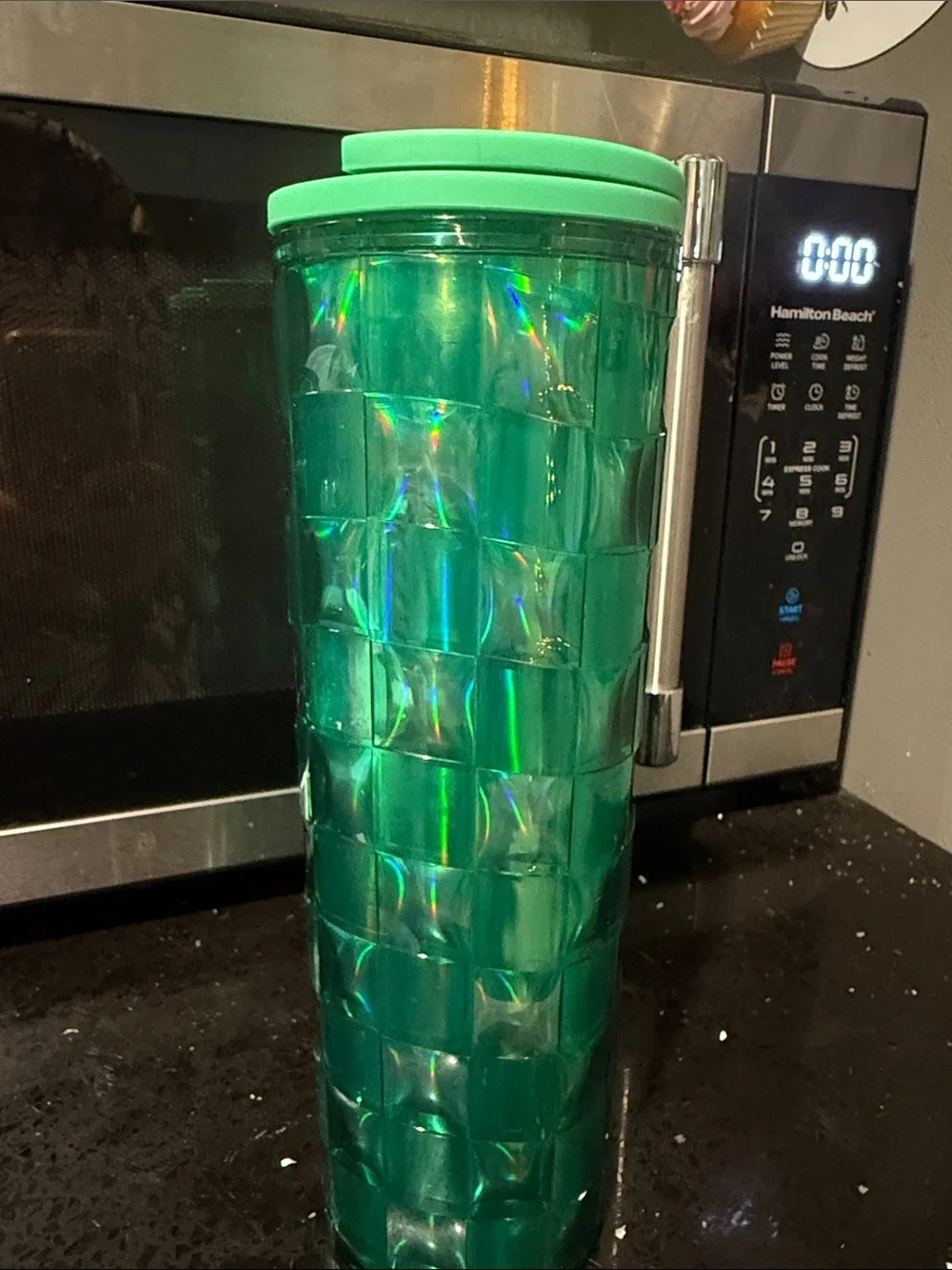 Starbucks Shimmering Emerald Green Tumbler with Vertical Logo